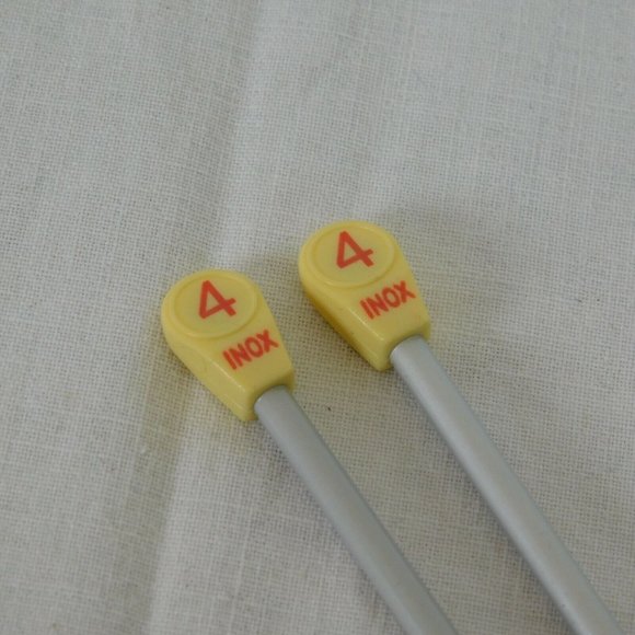 Knitting Needles Lot 5 Pairs Metal Plastic Boye 5 & 3 Hero 10 Inex 4 Green Gray - Picture 10 of 11